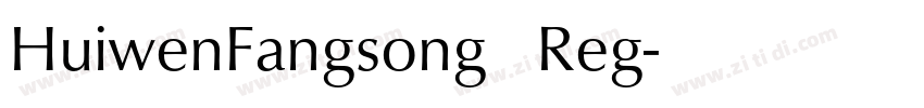 HuiwenFangsong   Reg字体转换